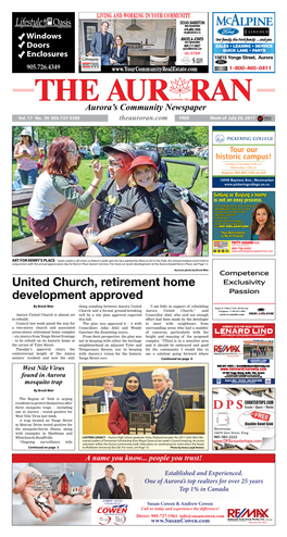 THE AURORAN, Thursday, July 20, 2017 the AURORAN, Thursday, July 20, 2017 Page 1