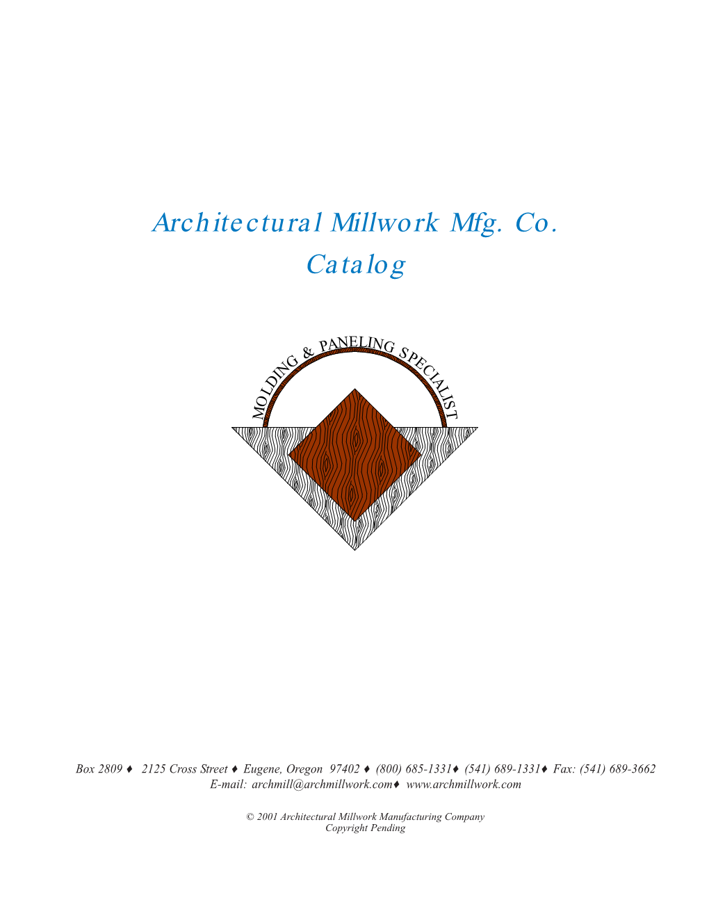 Architectural Millwork Mfg. Co. Catalog