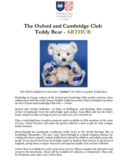The Oxford and Cambridge Club Teddy Bear