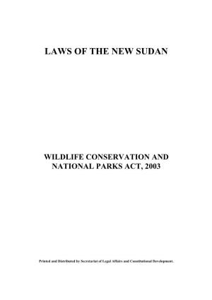 Wildlife Conservation and National Parks Act, 2003