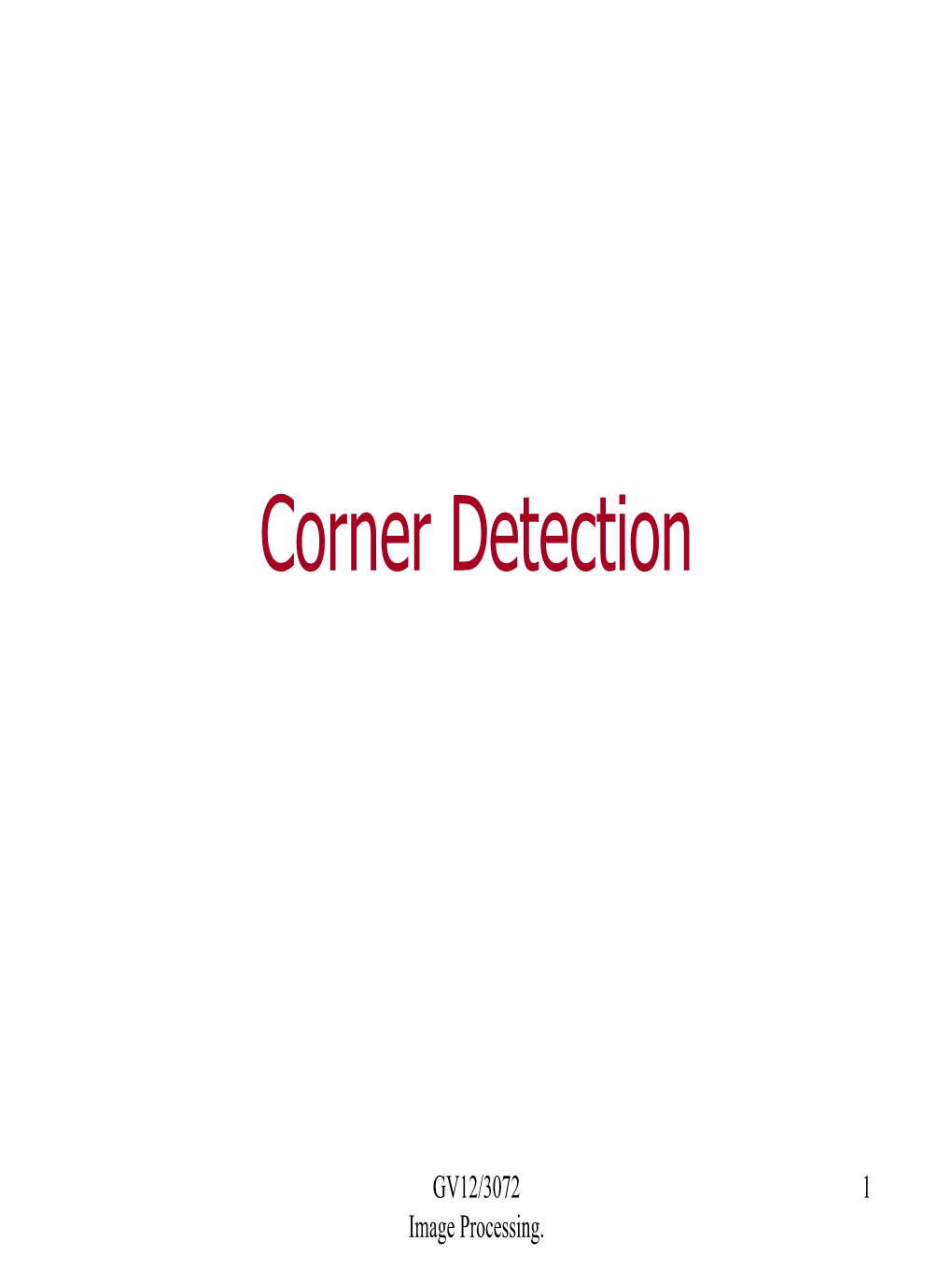 Corner Detection