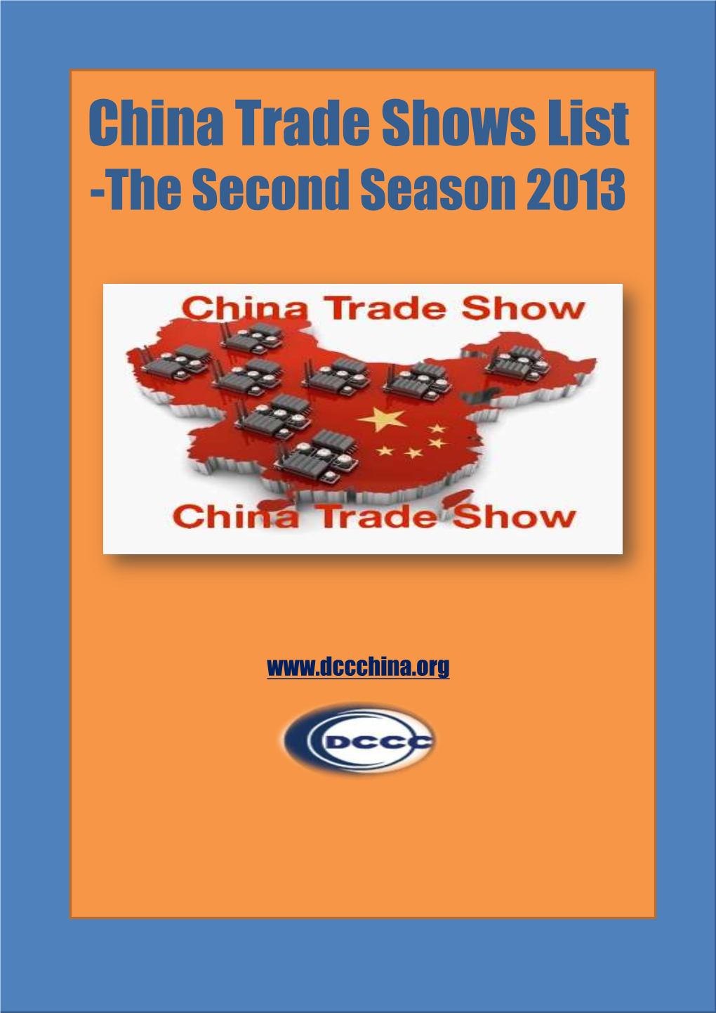 China Trade Shows List -The Second Season 2013
