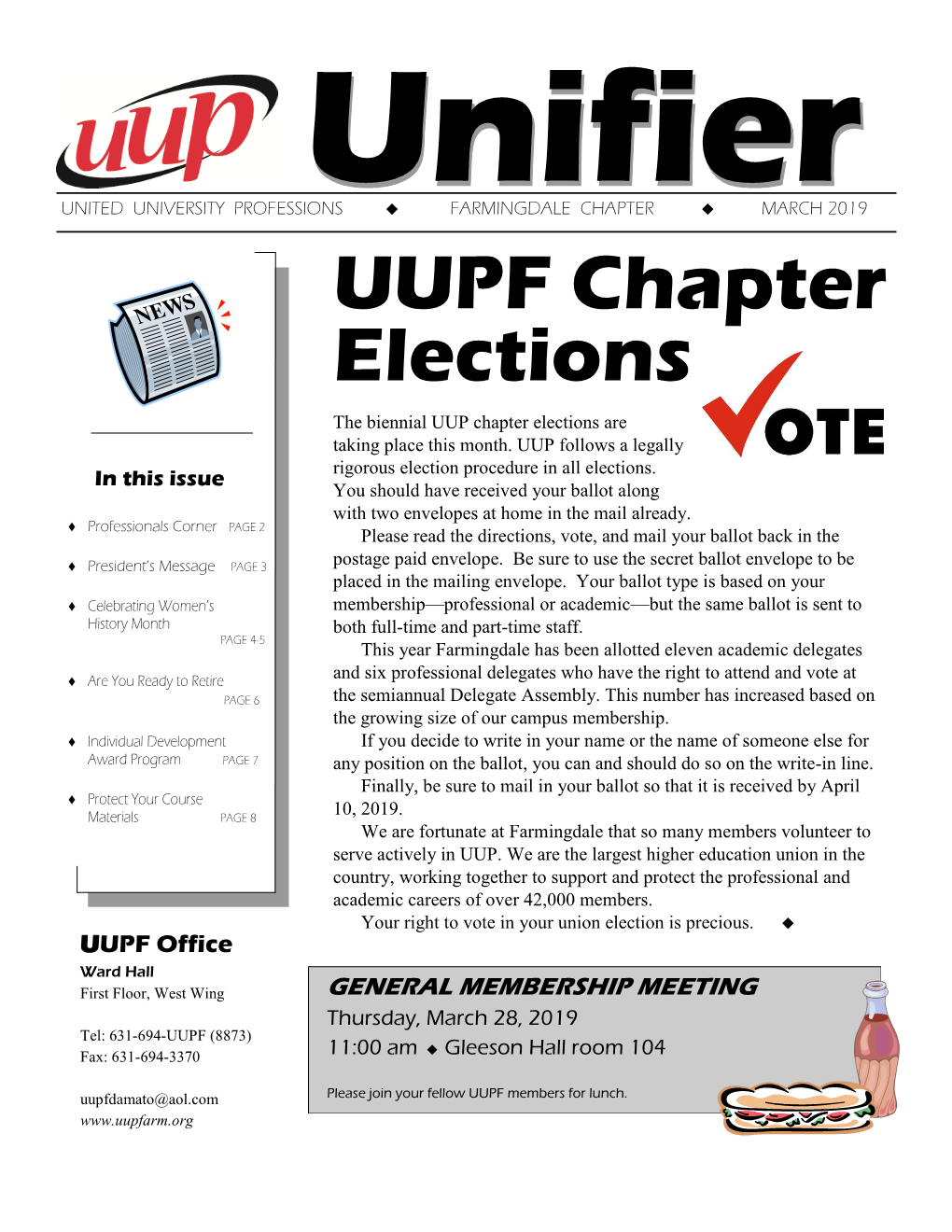 UUPF Chapter Elections