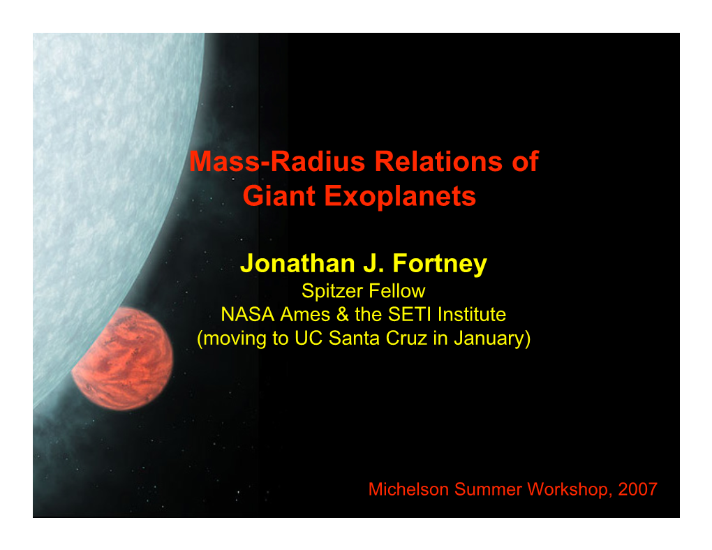 Mass-Radius Relations of Giant Exoplanets