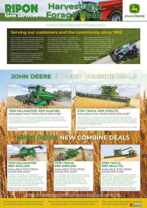Harvest and Forage Deals Serving Our Customers and the Community Since 1982
