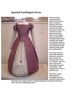 Spanish Farthingale Dress