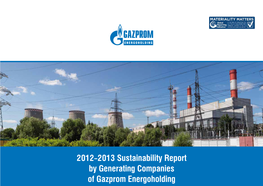 2012–2013 Sustainability Report by Generating Companies of Gazprom
