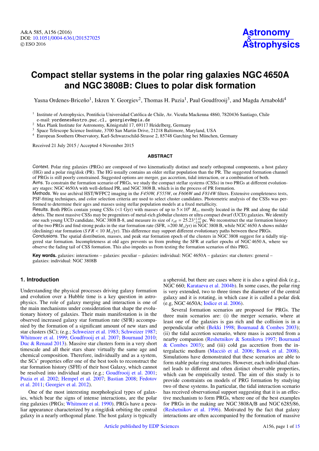 Compact Stellar Systems in the Polar Ring Galaxies NGC 4650A and NGC 3808B: Clues to Polar Disk Formation