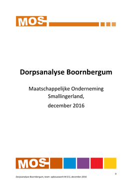 Doelgroepanalyse 2017 Dorpsanalyse Boornbergum V2