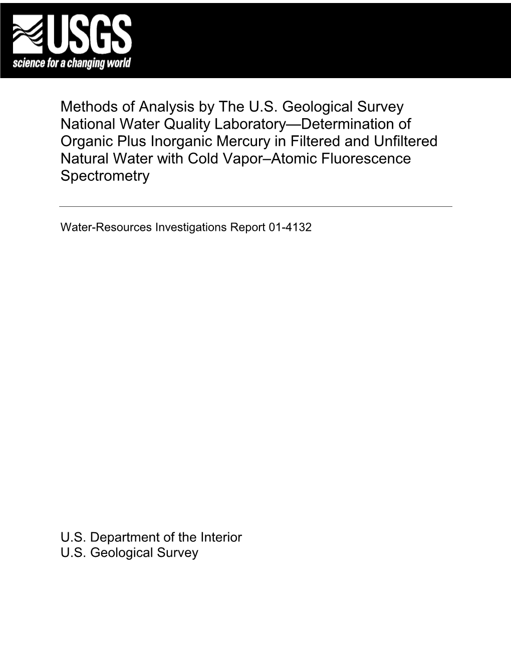 Methods of Analysis by the U.S