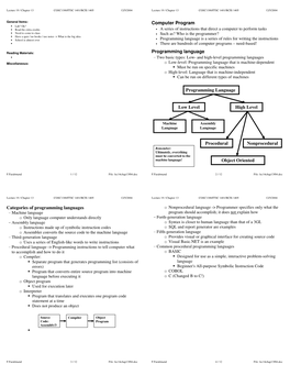 Programming Languages