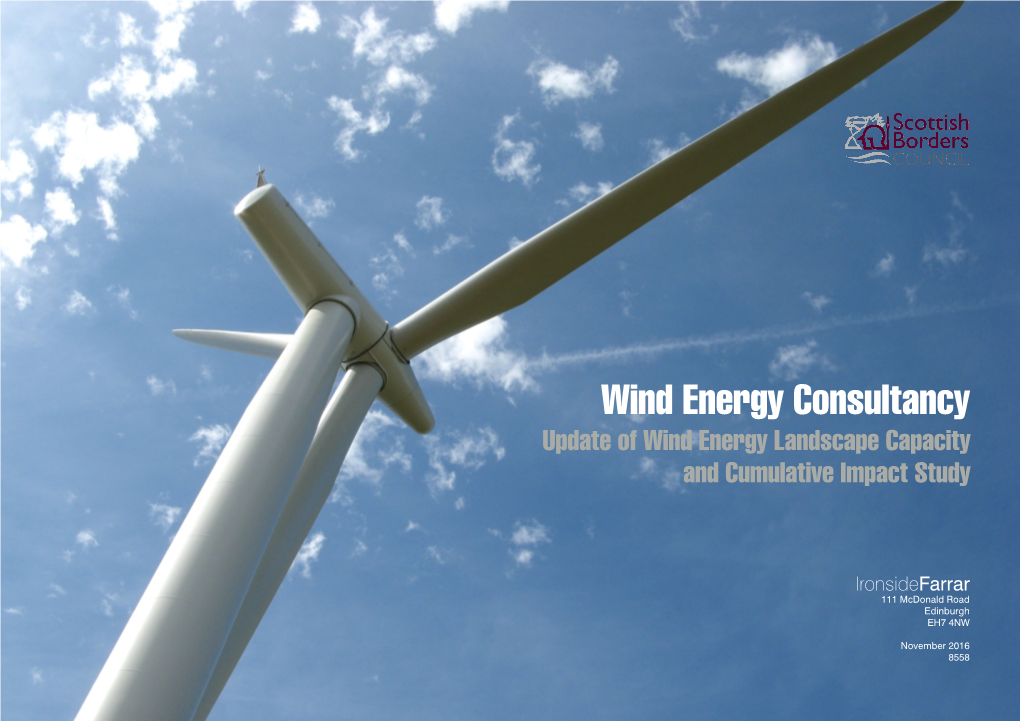 Update of Wind Energy Landscape Capacity and Cumulative Impact Study