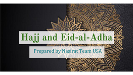 Hajj and Eid-Al-Adha