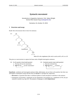 Syntactic Movement 24.900/R02