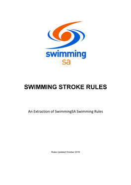 Swimming Stroke Rules