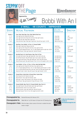 Bobbi with an I 2 WALL – 48 COUNTS – IMPROVER