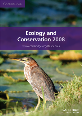 Ecology and Conservation 2008 Order Inspection Copies