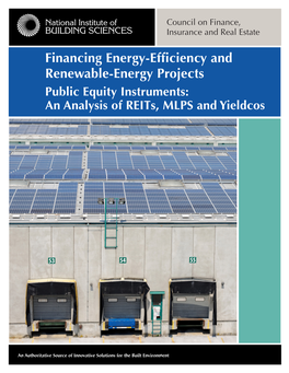 Financing Energy-Efficiency and Renewable-Energy Projects Public Equity Instruments: an Analysis of Reits, MLPS and Yieldcos