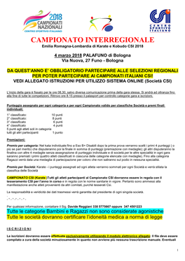 Pdf Regolamento Campionato Interregionale Di