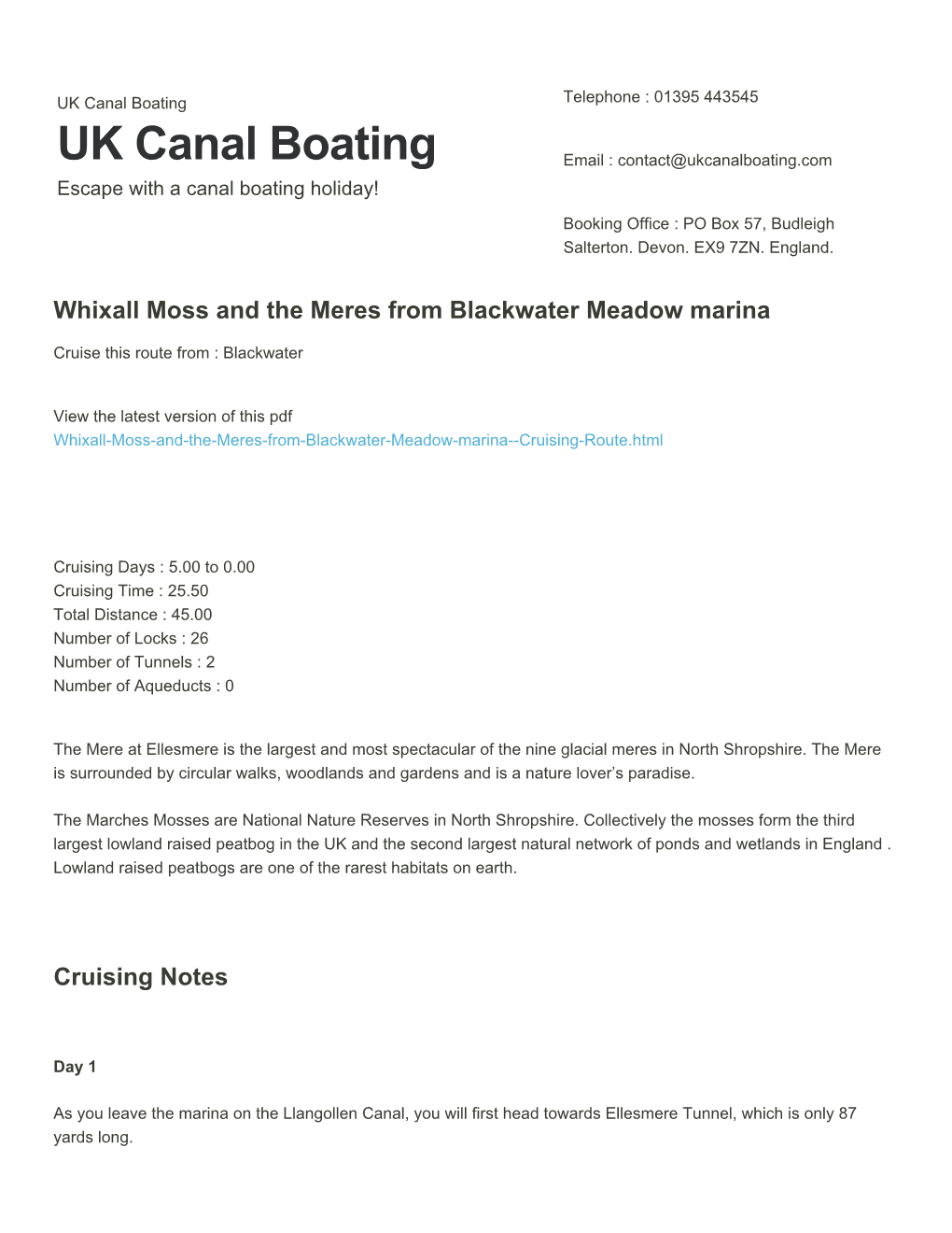 Whixall Moss and the Meres from Blackwater Meadow Marina