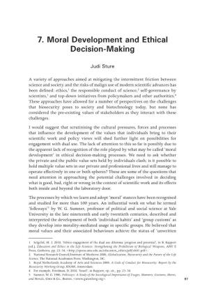 7. Moral Development and Ethical Decision-Making