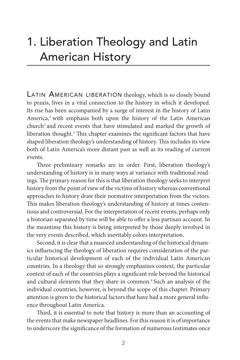 1. Liberation Theology and Latin American History