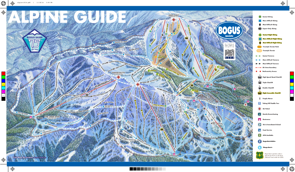 Trail Map Illustration: James Niehues National Forest Under the USDA