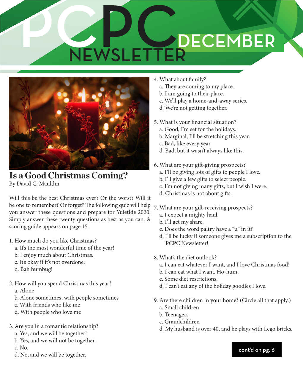 Pcpcdecember Newsletter