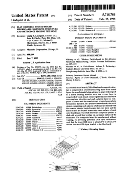 United States Patent (19) 11 Patent Number: 5,718,786 Lindquist Et Al