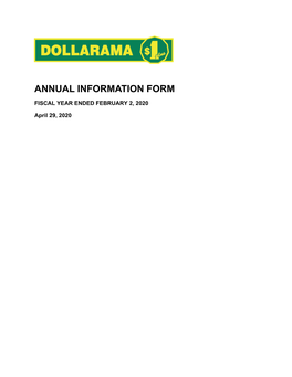 Annual Information Form