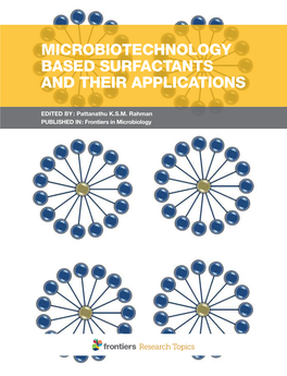 Microbiotechnology Based Surfactants and Their Applications