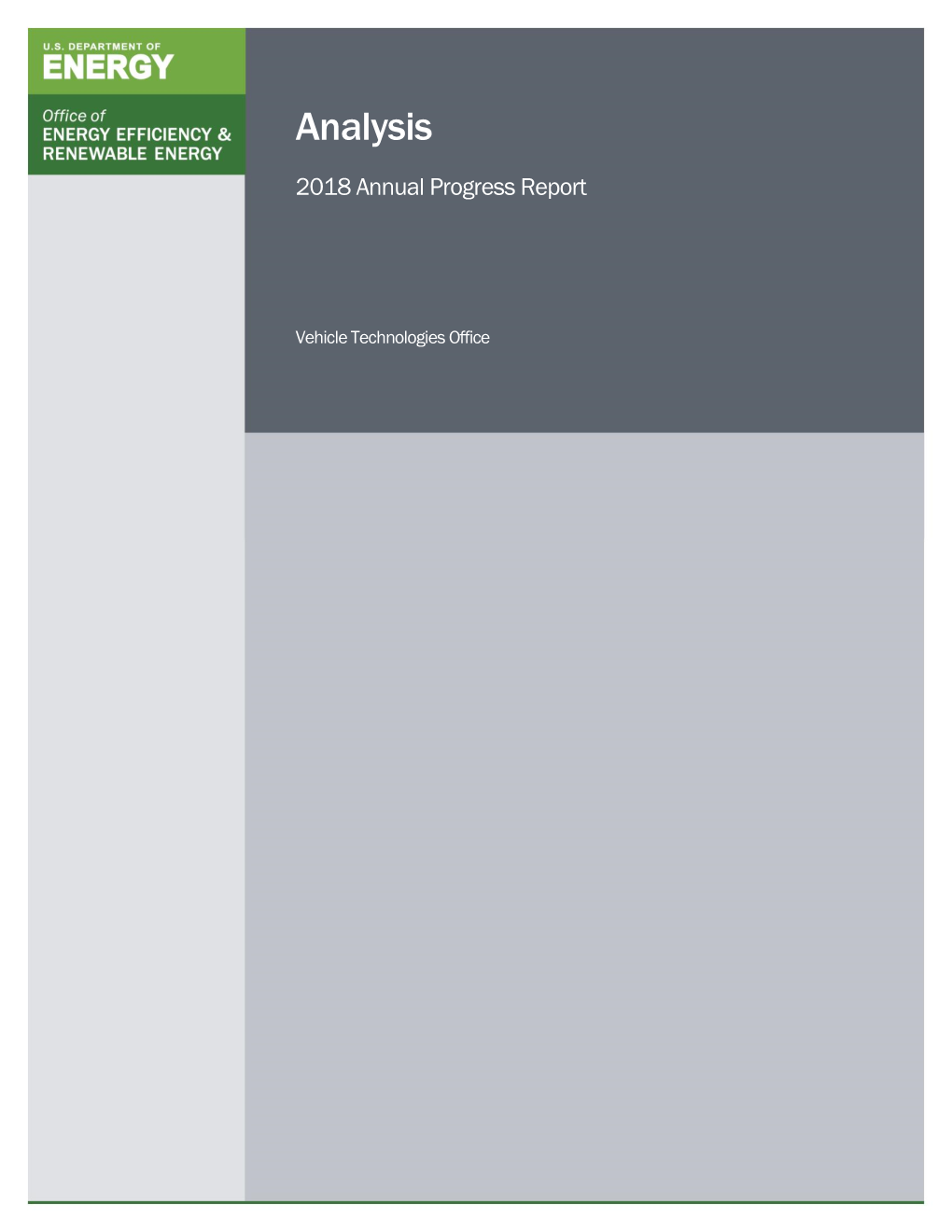 Analysis 2018 Annual Progress Report