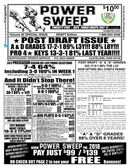 Your Free Power Sweep Post Draft Issue