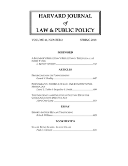 Havard Journal of Law and Public Policy