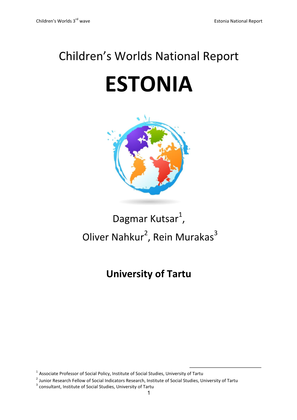 Estonia National Report