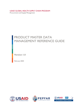 Product Master Data Management Reference Guide