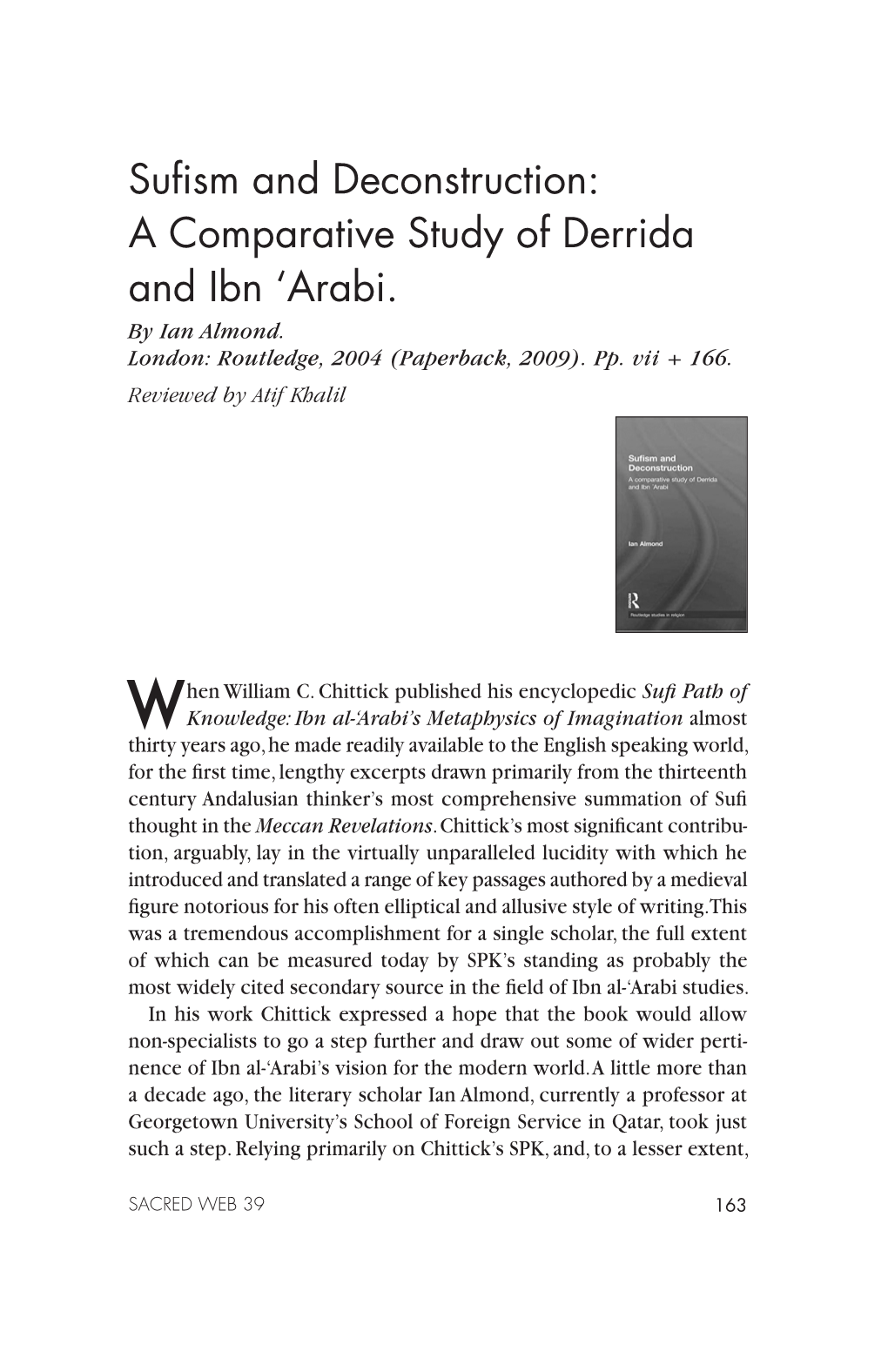 A Comparative Study of Derrida and Ibn 'Arabi