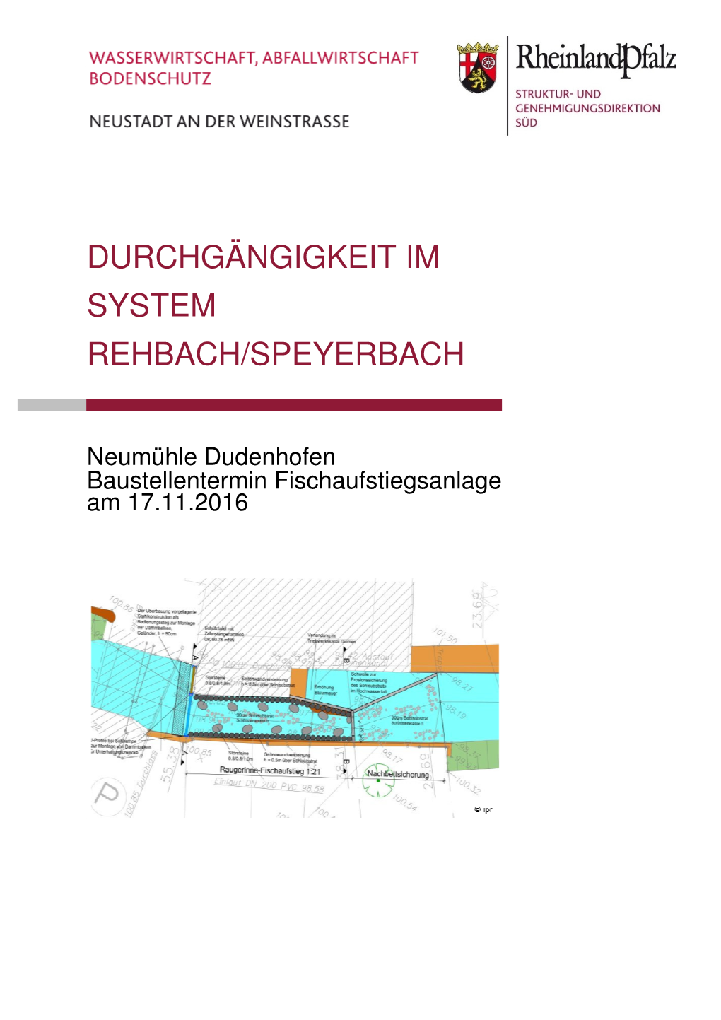 Durchgängigkeit Im System Rehbach/Speyerbach