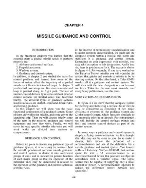 Missile Guidance and Control