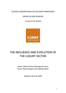The Influence and Evolution of the Luxury Sector