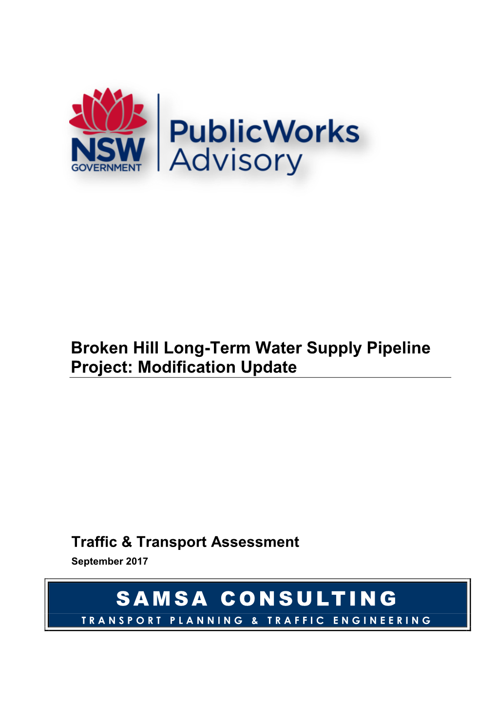 Broken Hill Long-Term Water Supply Pipeline Project: Modification Update