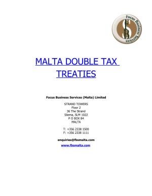 Double Tax Treaty Between Malta and Italy