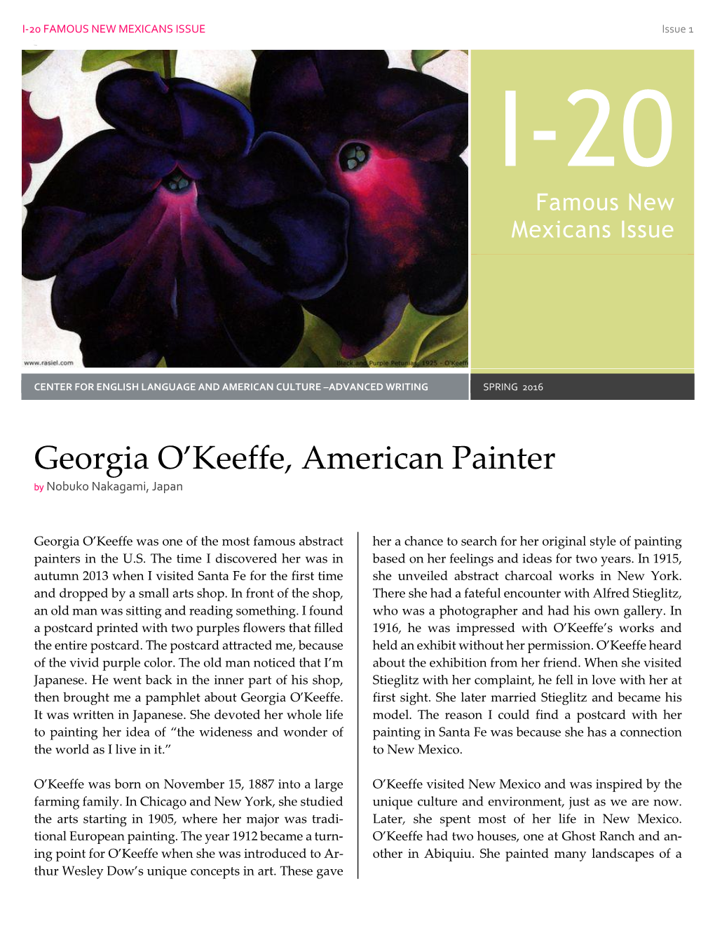 Georgia O'keeffe, American Painter