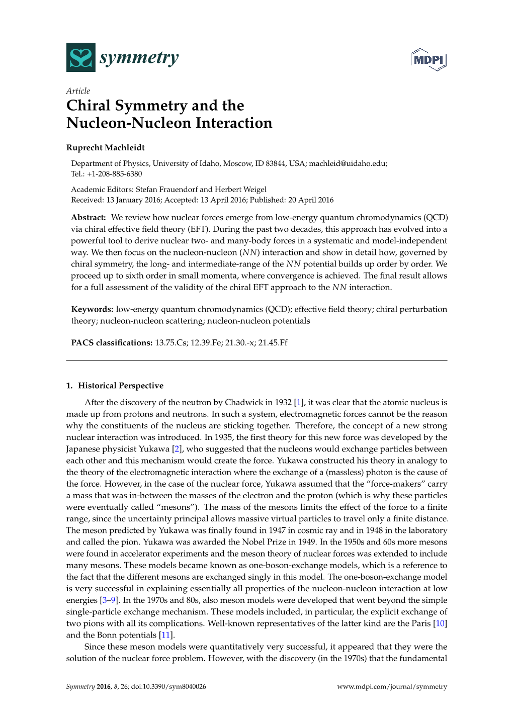 Chiral Symmetry and the Nucleon-Nucleon Interaction