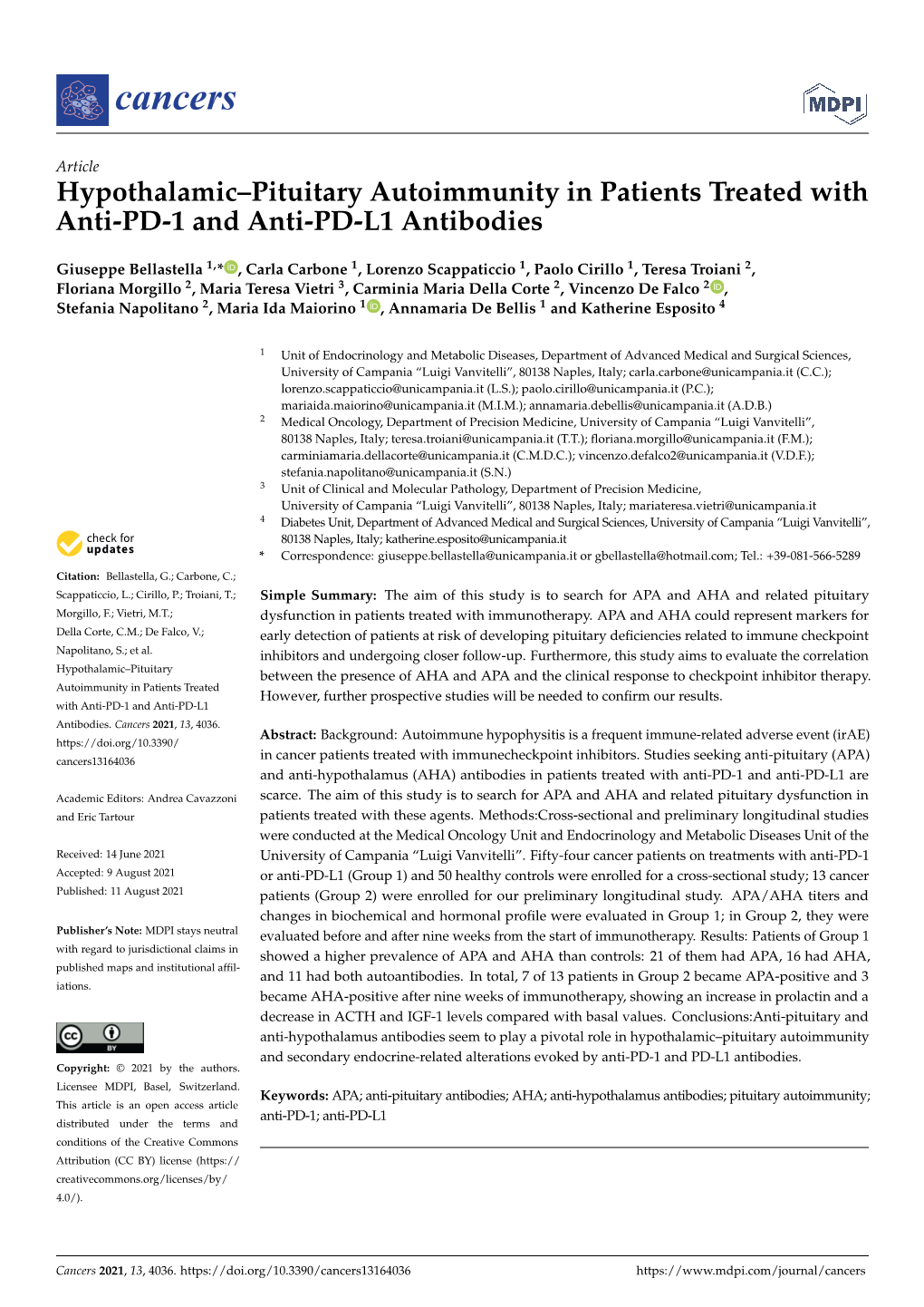 Hypothalamic–Pituitary Autoimmunity in Patients Treated with Anti-PD-1 and Anti-PD-L1 Antibodies