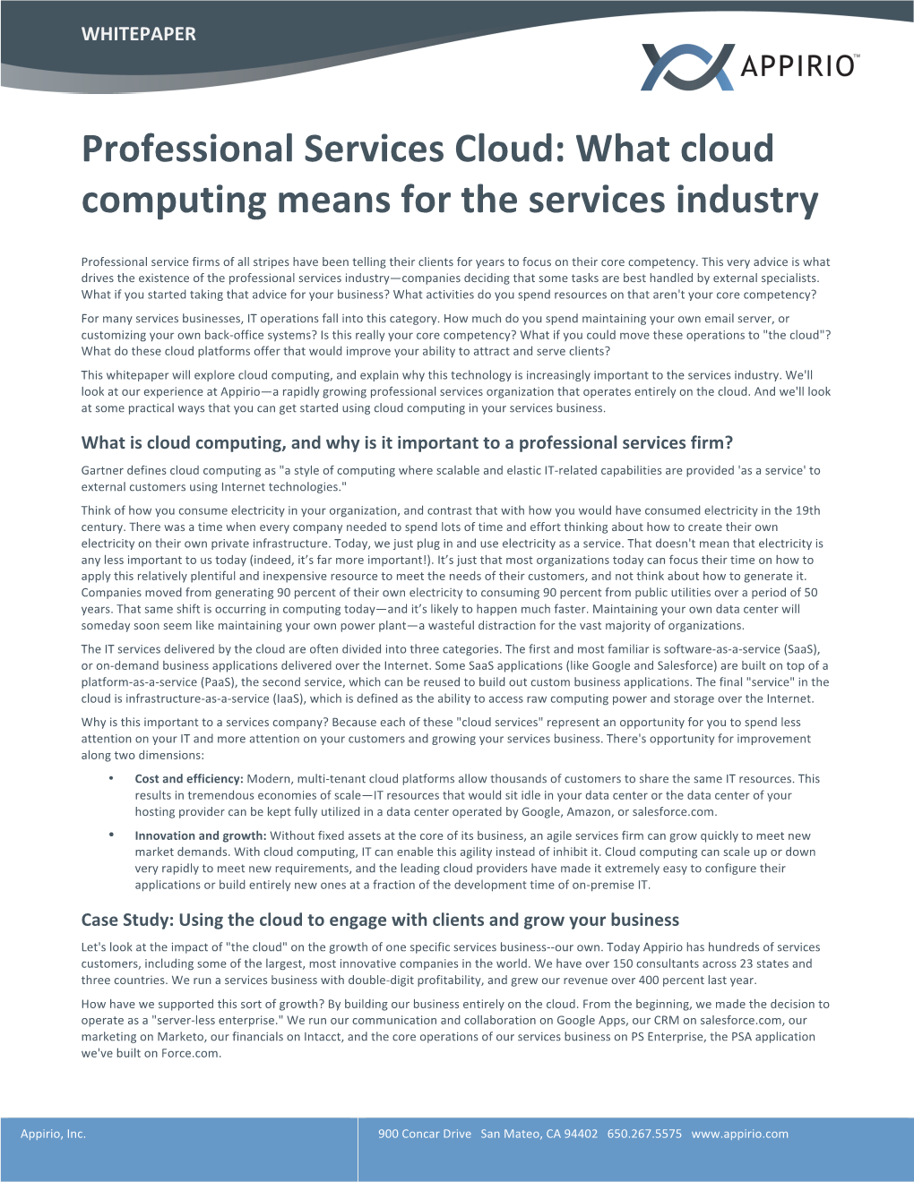 What Cloud Computing Means for the Services Industry