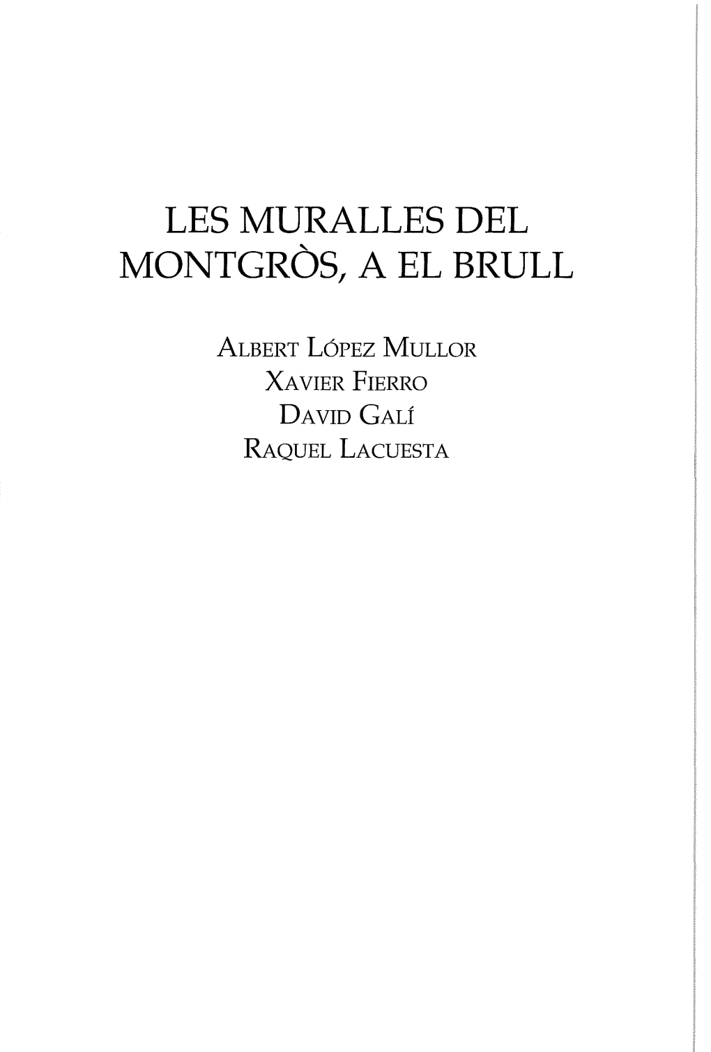 Les Muralles Del Montgrós, a El Brull