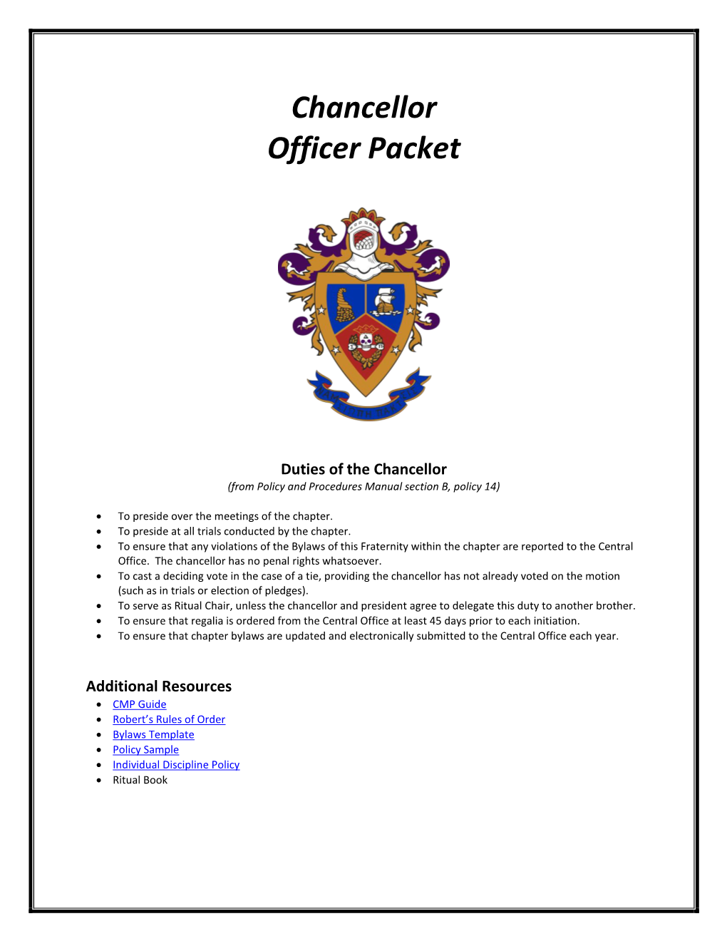 Officer Packet