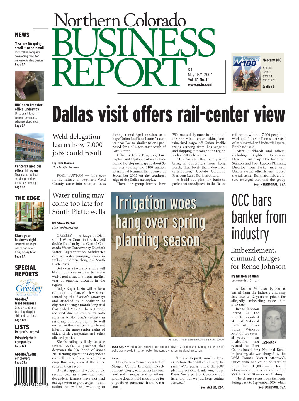 Dallas Visit Offers Rail-Center View Advance Bioscience Page 3A