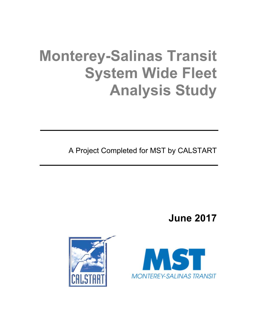 Monterey-Salinas Transit System Wide Fleet Analysis Study